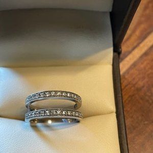 Vintage style milgrain edged ring guard, 6